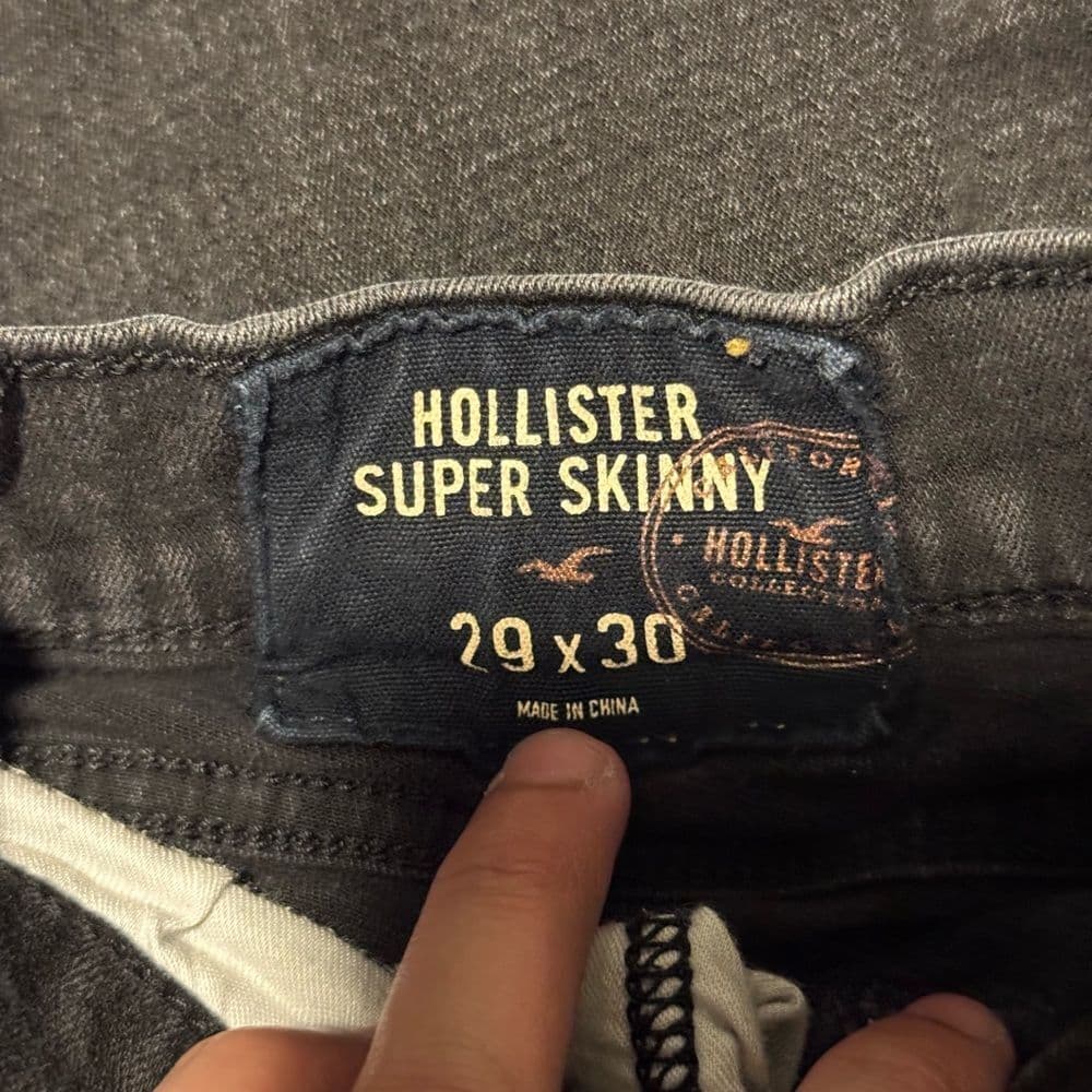 Hollister Gray Super Skinny Jeans - Thumbnail 4