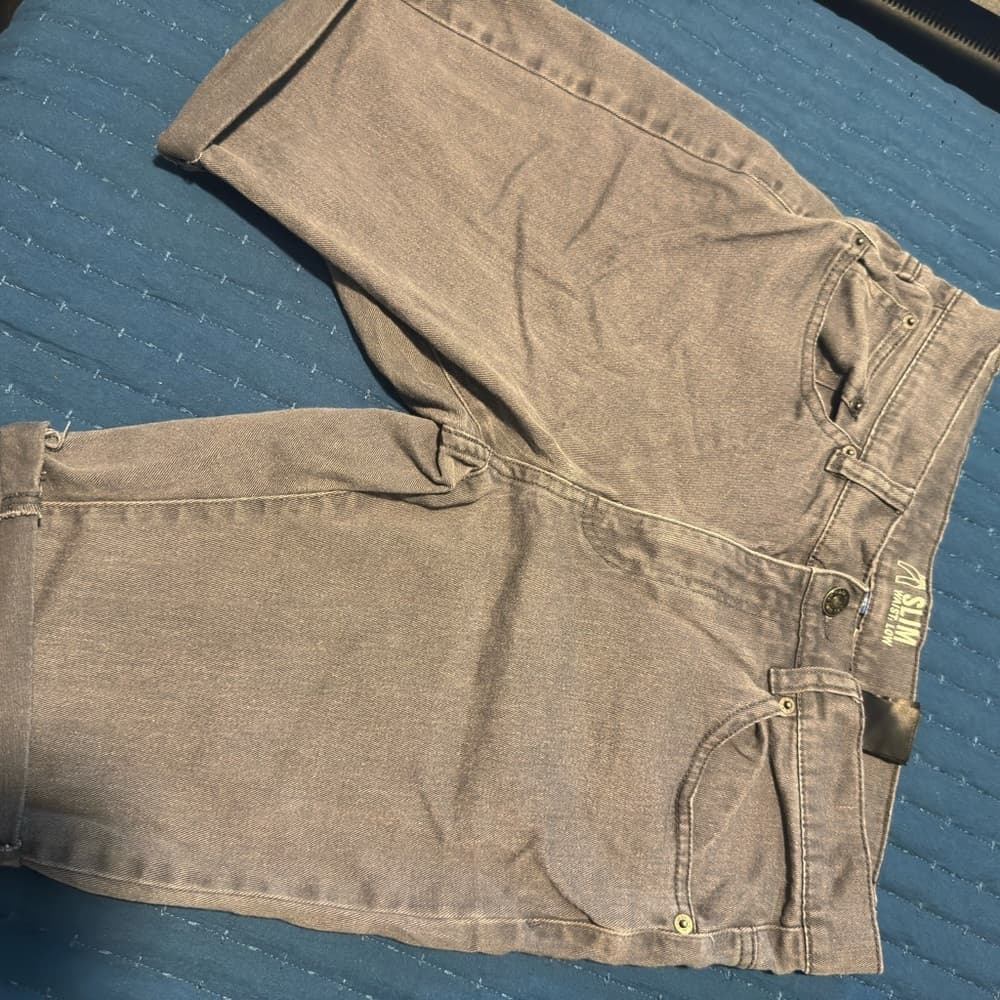 Gray Denim Shorts - Thumbnail 6