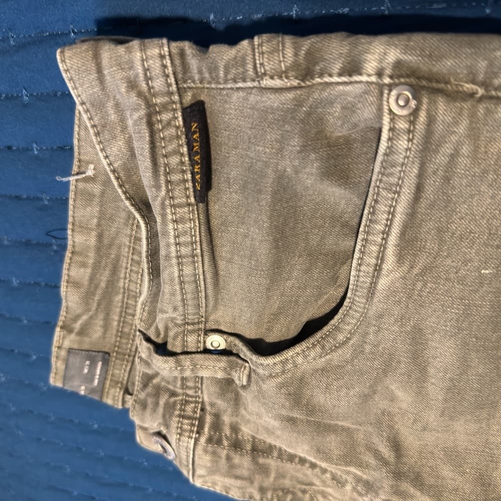 Zara Man Olive Green Jeans‎ - Thumbnail 8