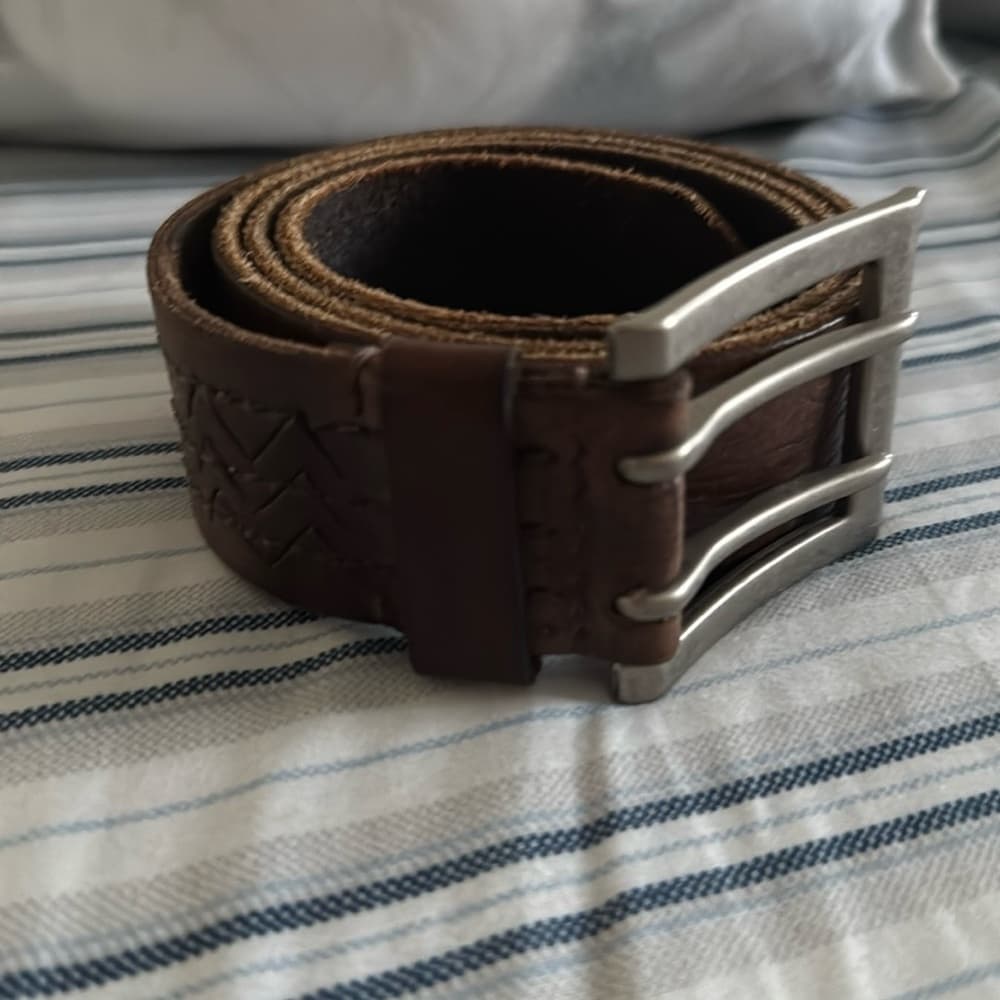 Men's Brown Leather Belt‎