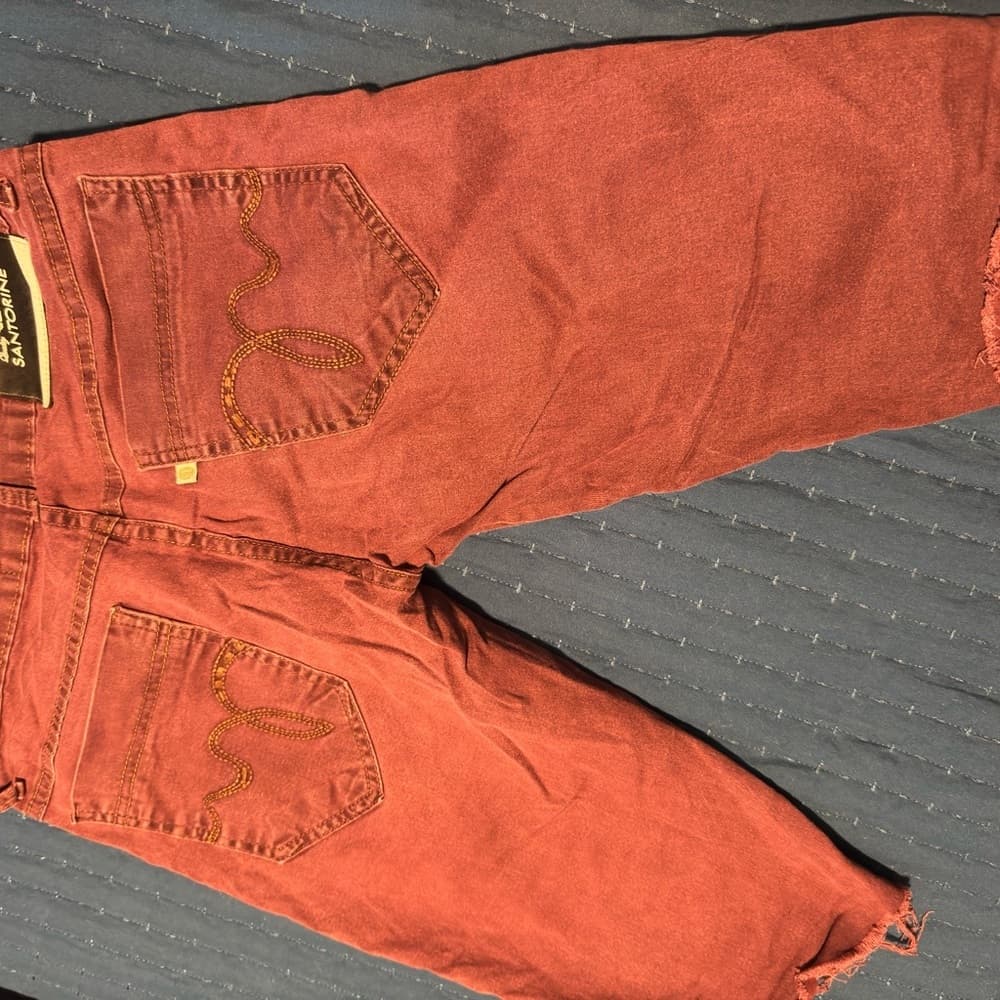 Rust Pink Denim‎ Shorts - Thumbnail 4