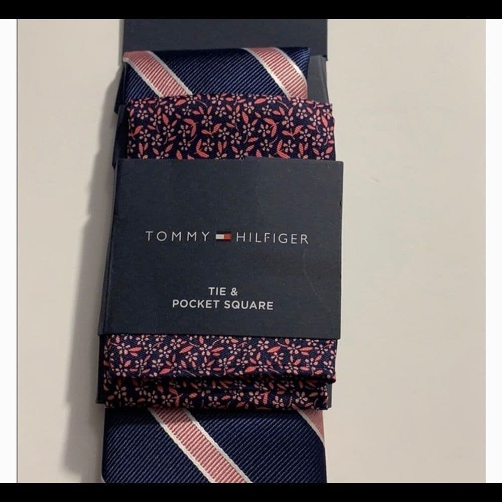 Men’s Tommy Hilfiger Tie with Pocket Square - Thumbnail 4