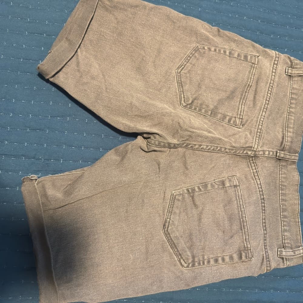 Gray Denim Shorts - Thumbnail 4