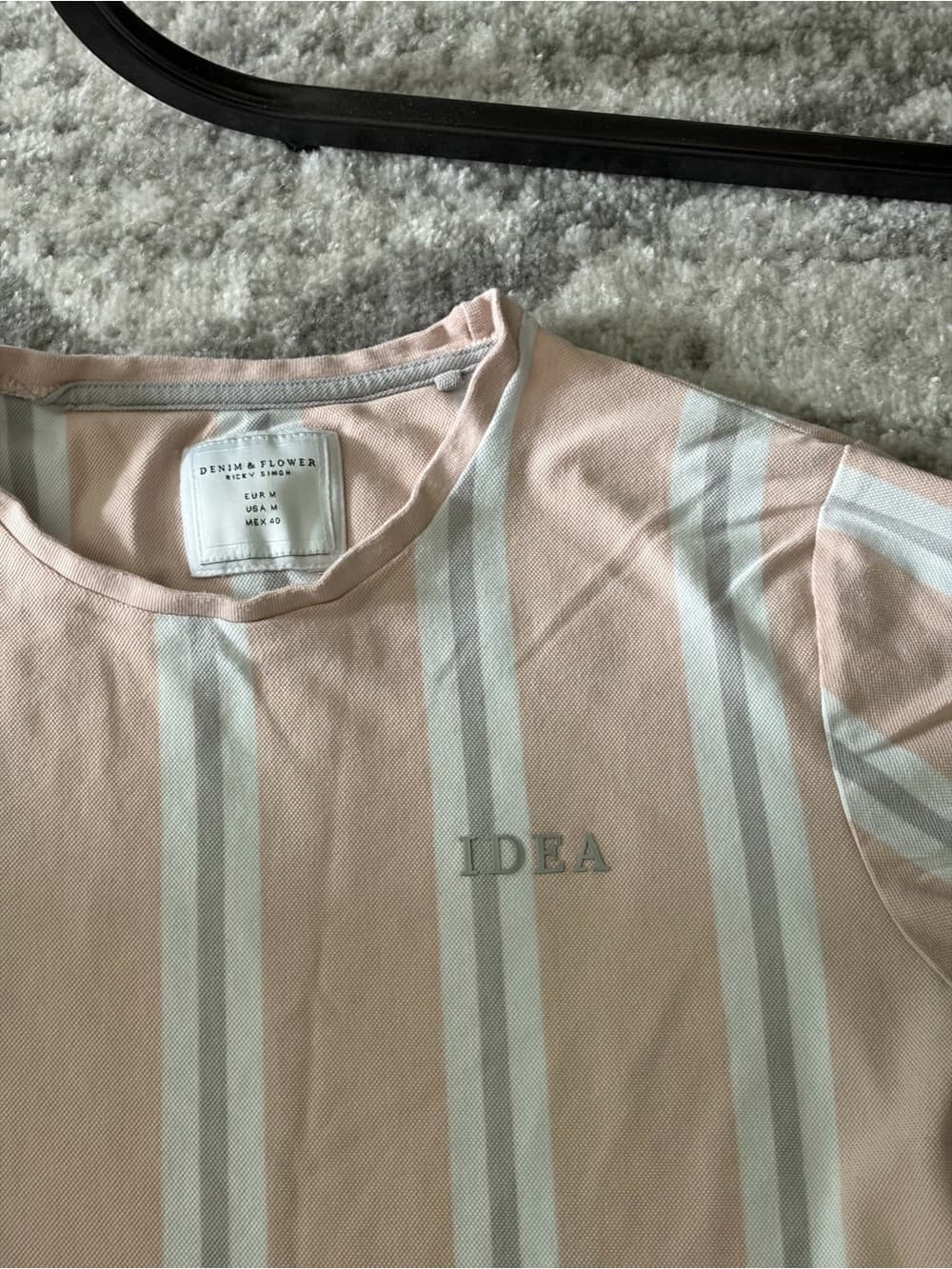 Denim & Flower Pink and Gray Stripe Tee - Thumbnail 2
