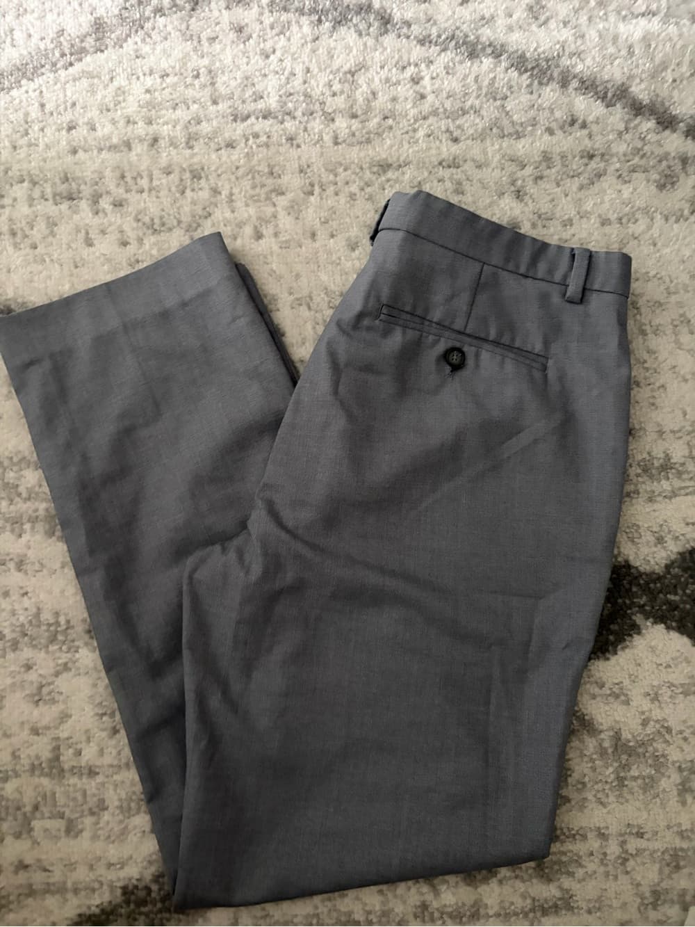 Calvin Klein Light Gray Men's Dress Trousers - Thumbnail 3