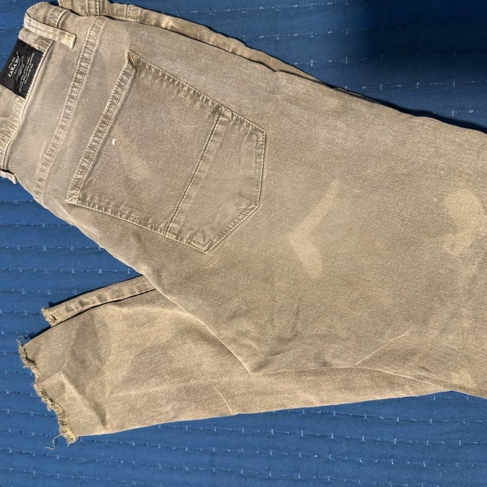 Zara Man Olive Green Jeans‎ - Thumbnail 5