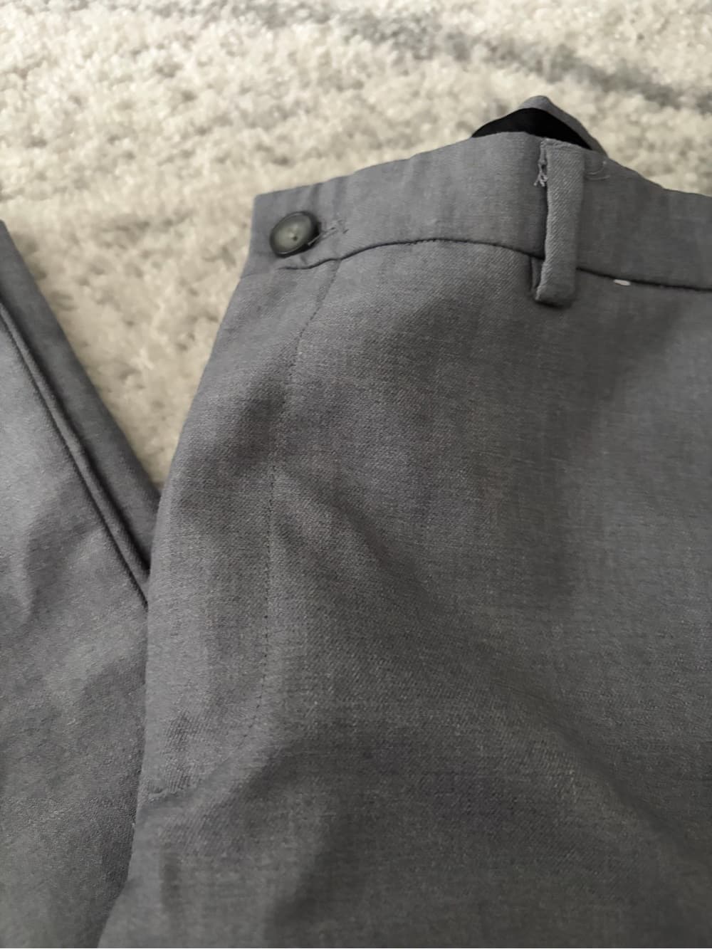 Calvin Klein Light Gray Men's Dress Trousers - Thumbnail 2