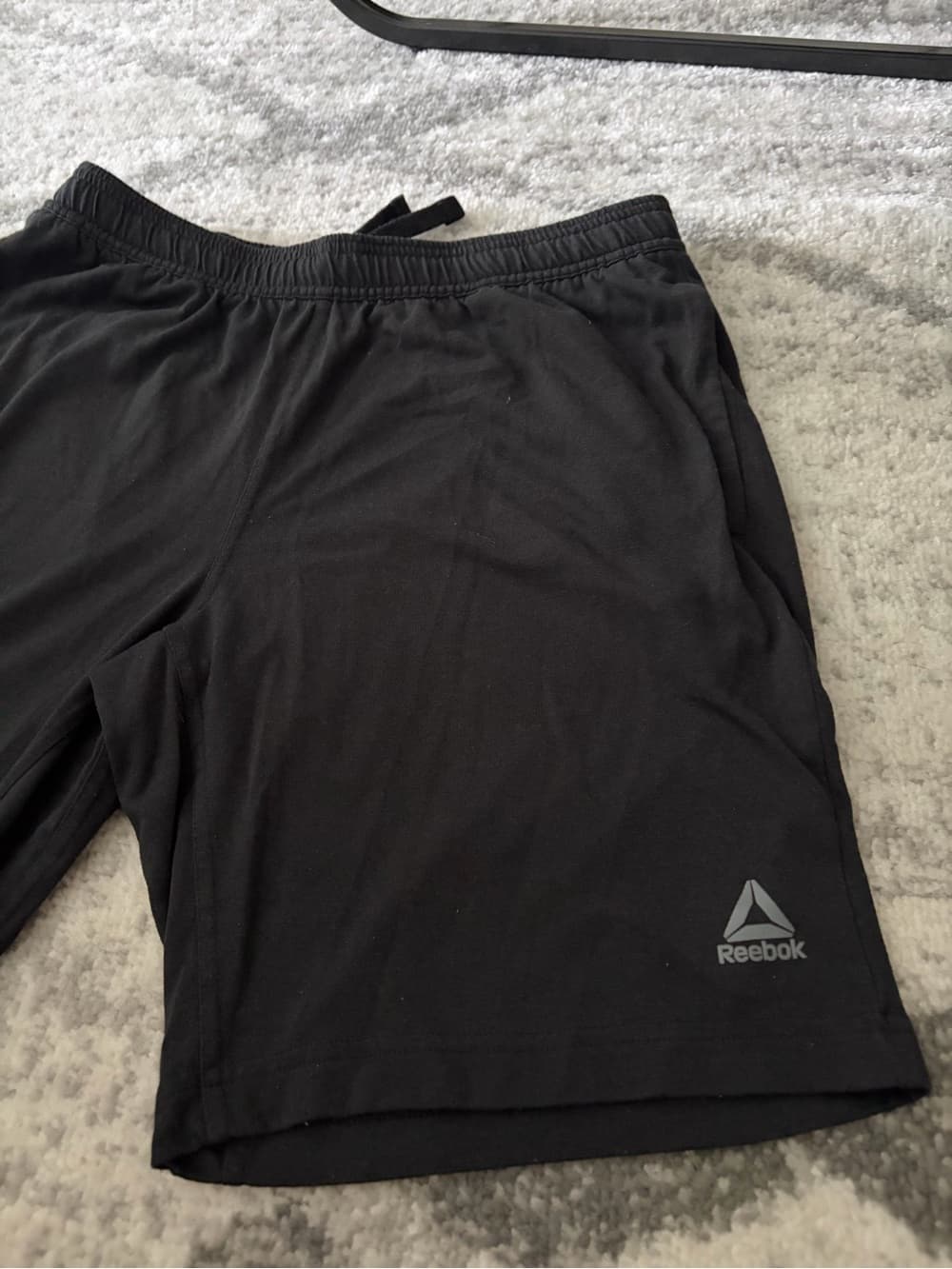 Reebok Men’s Black Training Shorts with Reflective Logo