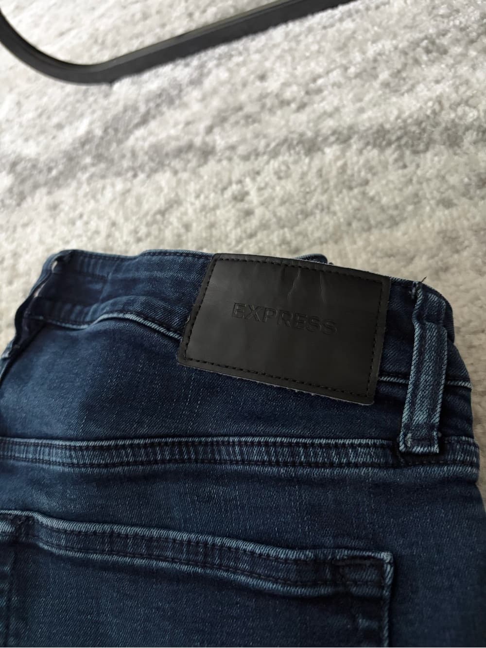 Men’s Express Navy Skinny Jeans - Thumbnail 5