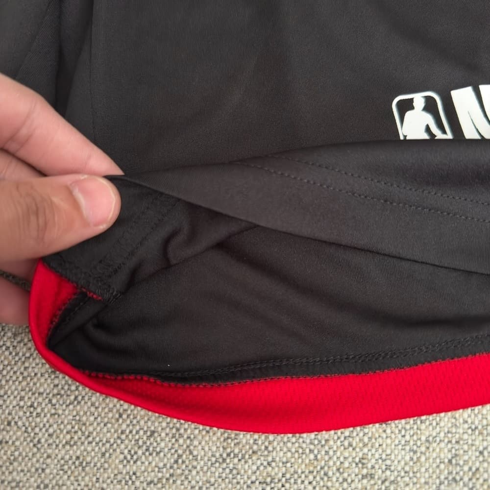 NBA Black and Red Athletic Shorts - Thumbnail 3