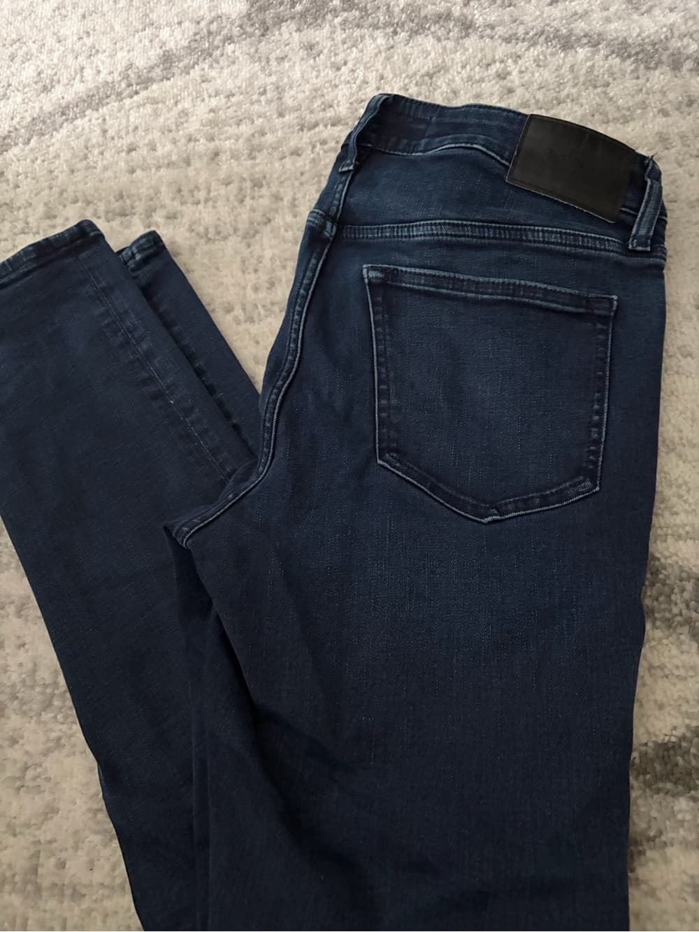 Men’s Express Navy Skinny Jeans - Thumbnail 4