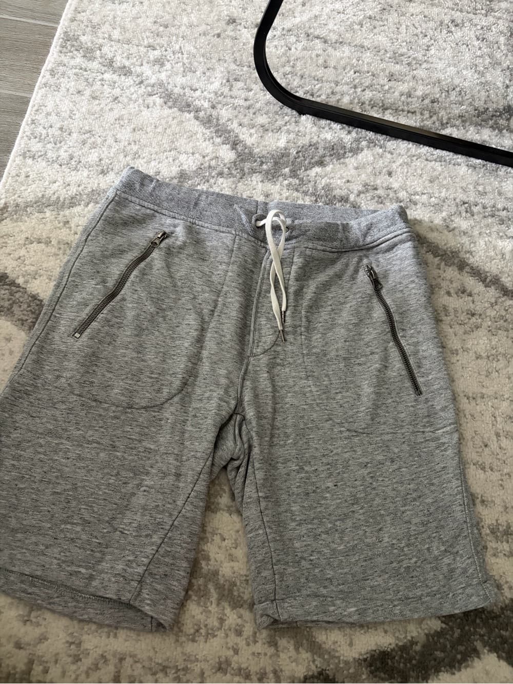 Men's Gray Knit Drawstring Shorts