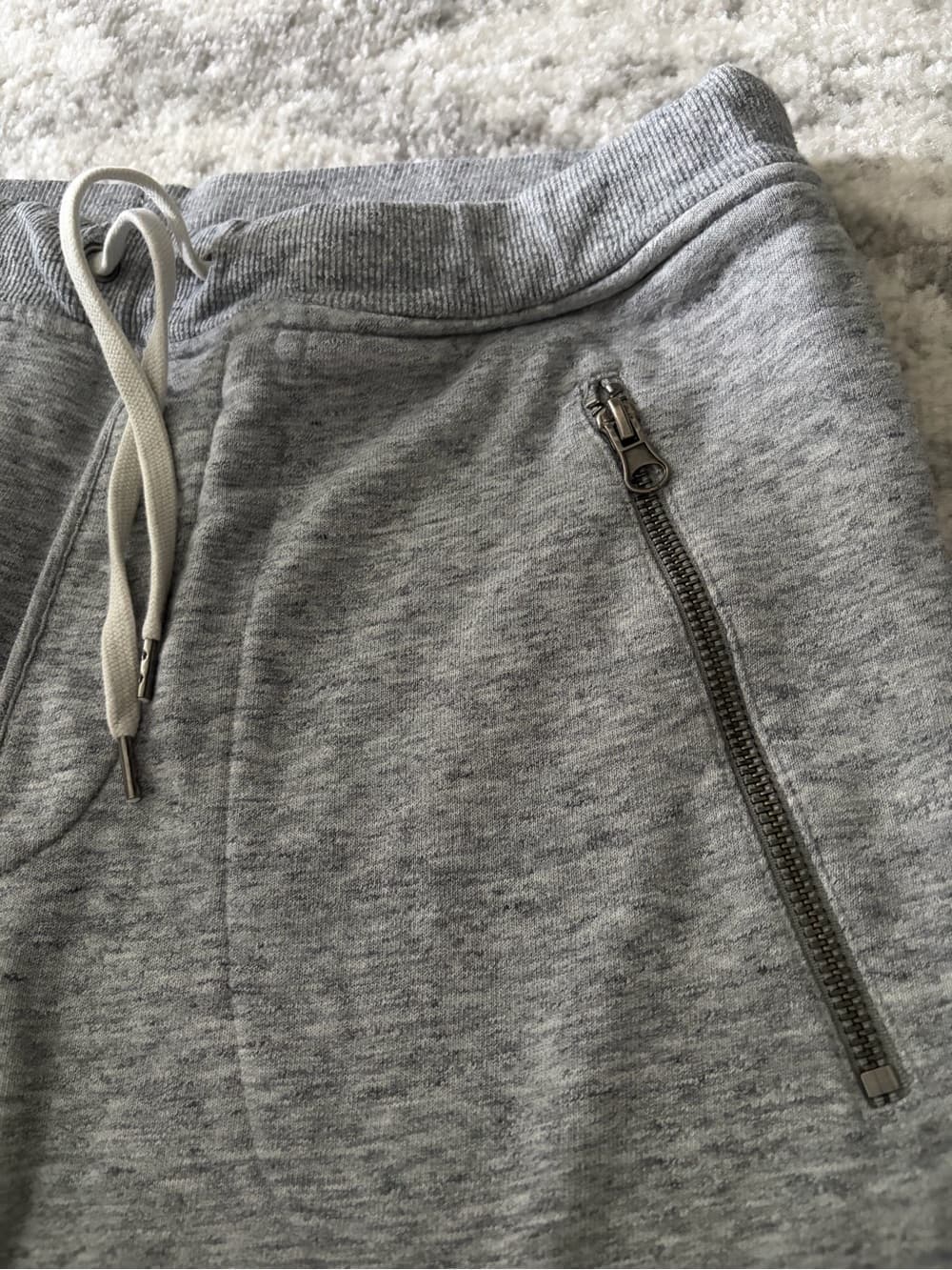 Men's Gray Knit Drawstring Shorts - Thumbnail 2