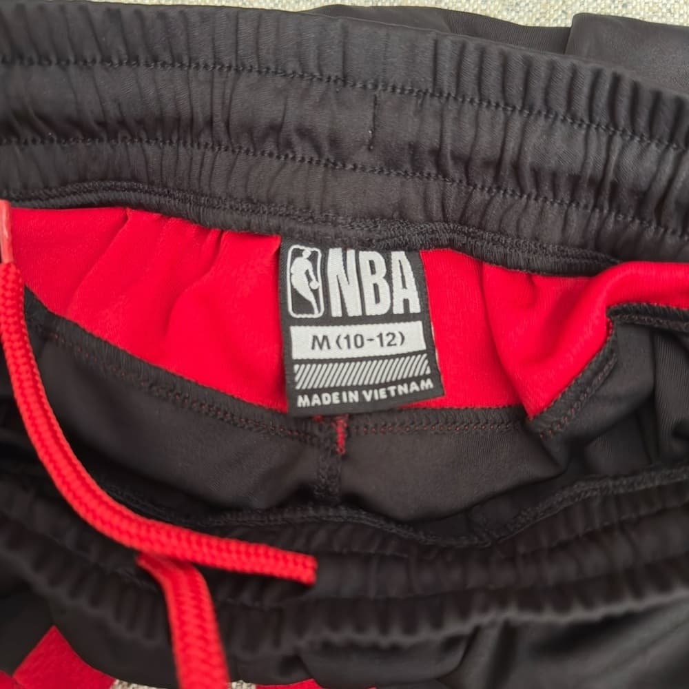 NBA Black and Red Athletic Shorts - Thumbnail 4