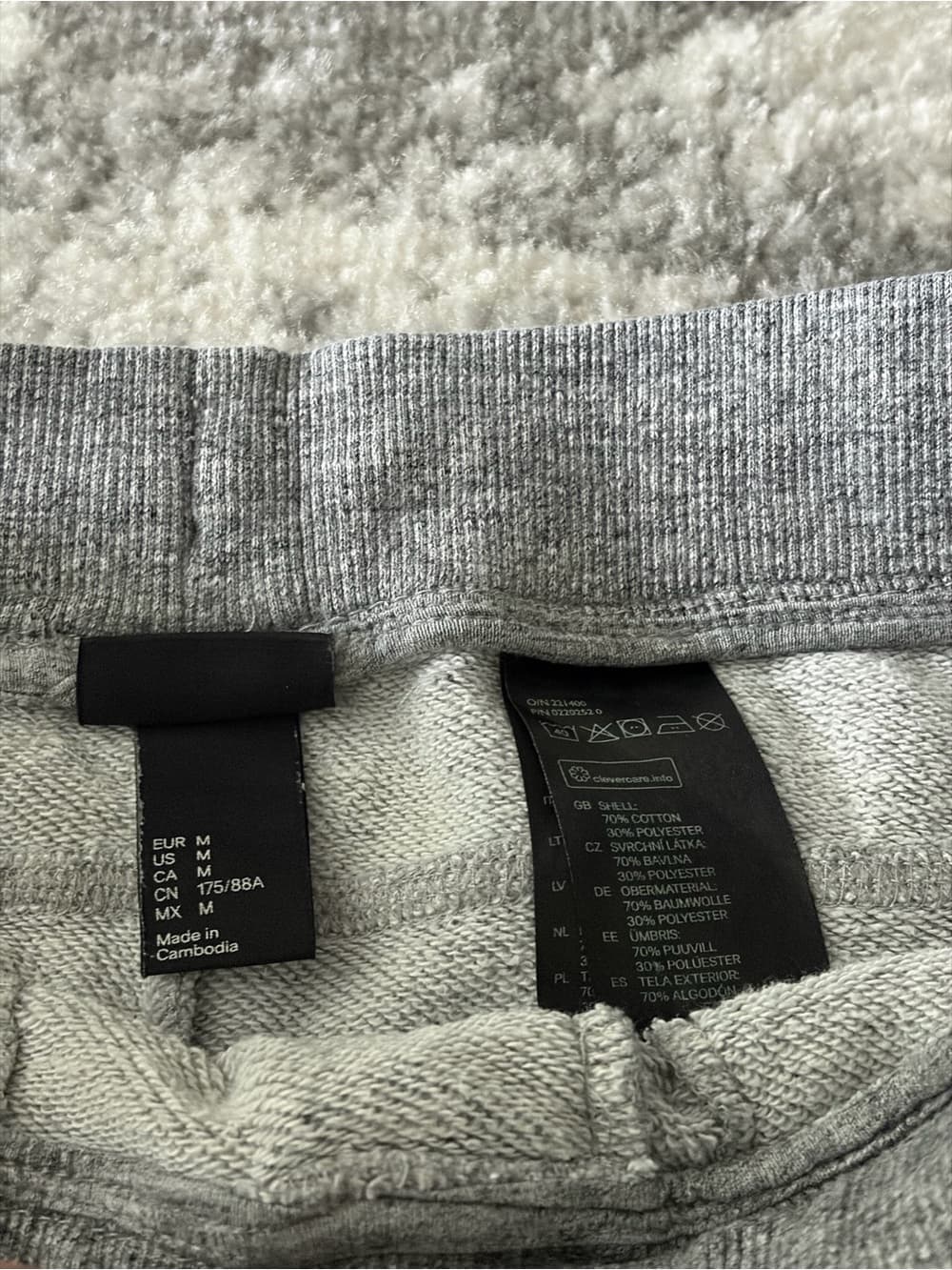 Men's Gray Knit Drawstring Shorts - Thumbnail 3