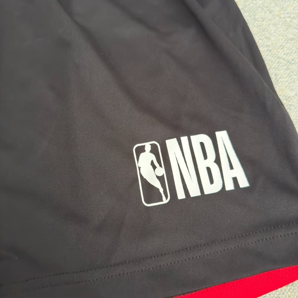 NBA Black and Red Athletic Shorts - Thumbnail 2