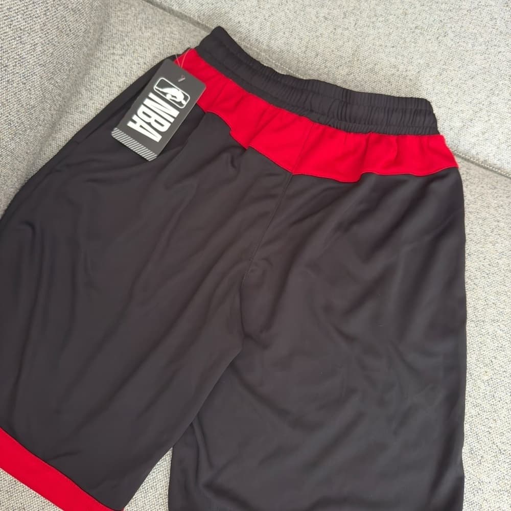 NBA Black and Red Athletic Shorts - Thumbnail 5
