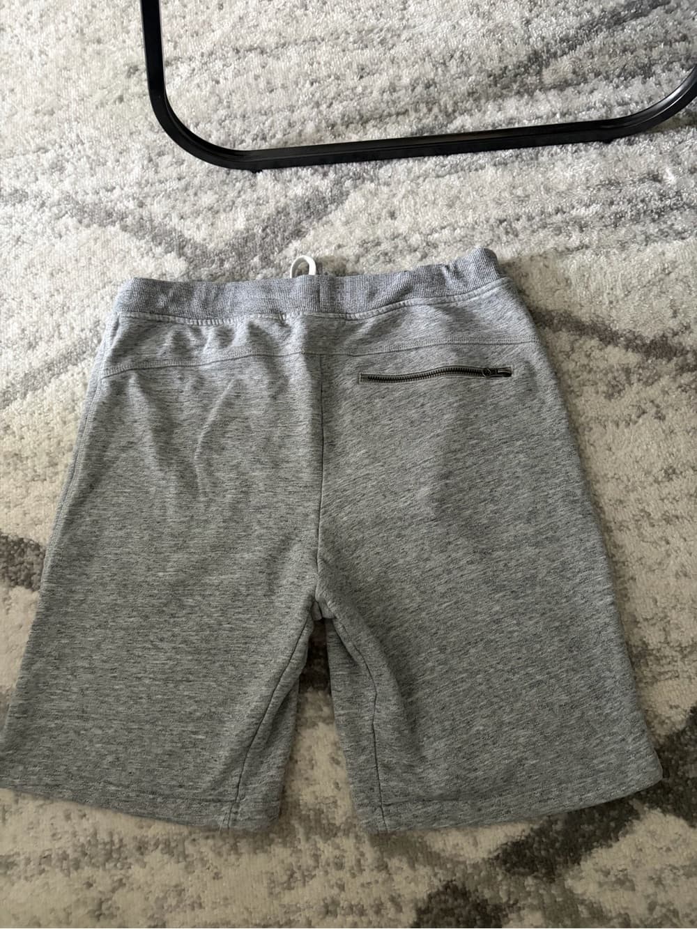 Men's Gray Knit Drawstring Shorts - Thumbnail 4