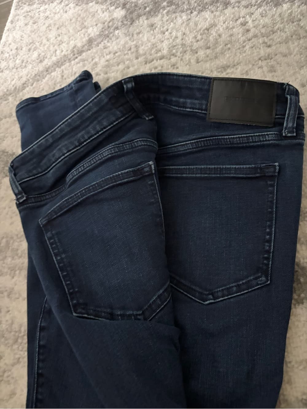 Men’s Express Navy Skinny Jeans - Thumbnail 3