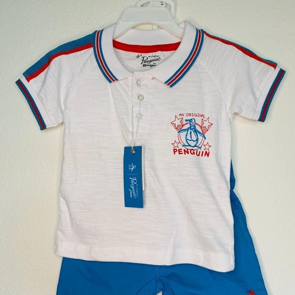 Penguin‎ Boys 02 Pieces Set Short+Polo
