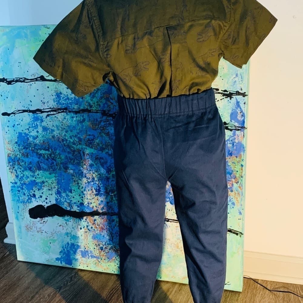 - Boys 2 Piece Button -up W/Pants - Thumbnail 4