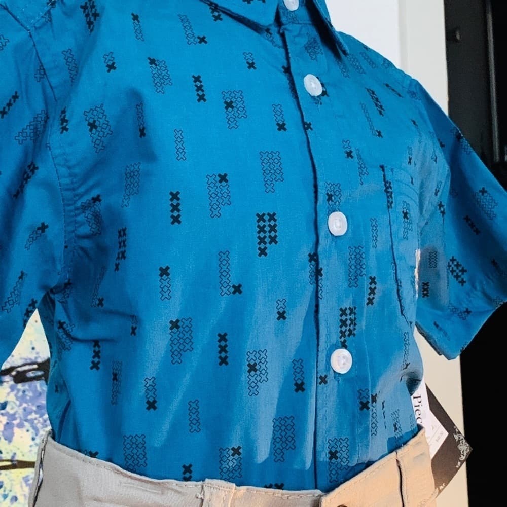 Boys 2 Piece Button -up w/Pants - Thumbnail 5