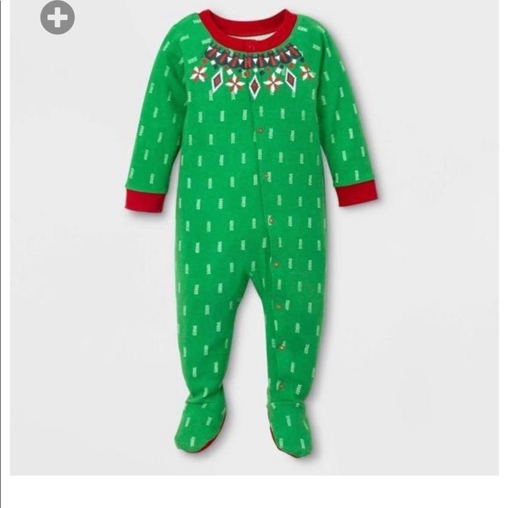 Baby Holiday Fairisle Footed Pajamas - Thumbnail 2