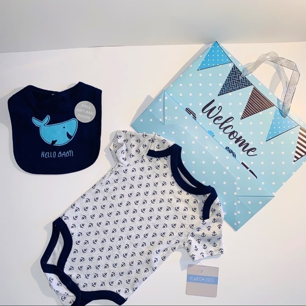 3 PIECE SET BABY BOY 3-6 MONTHS ALWAYS LOVE‎