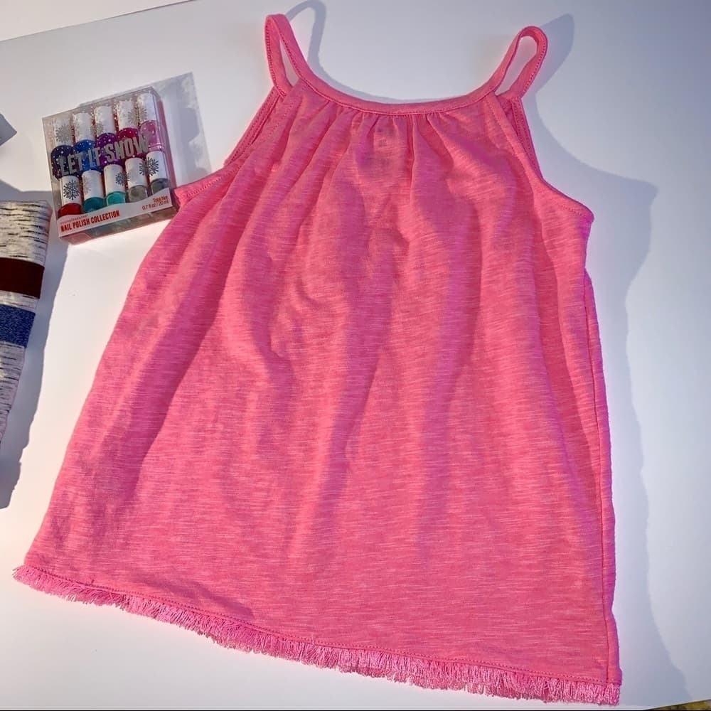 💜Sale Girls 5T pink tank top - Thumbnail 2