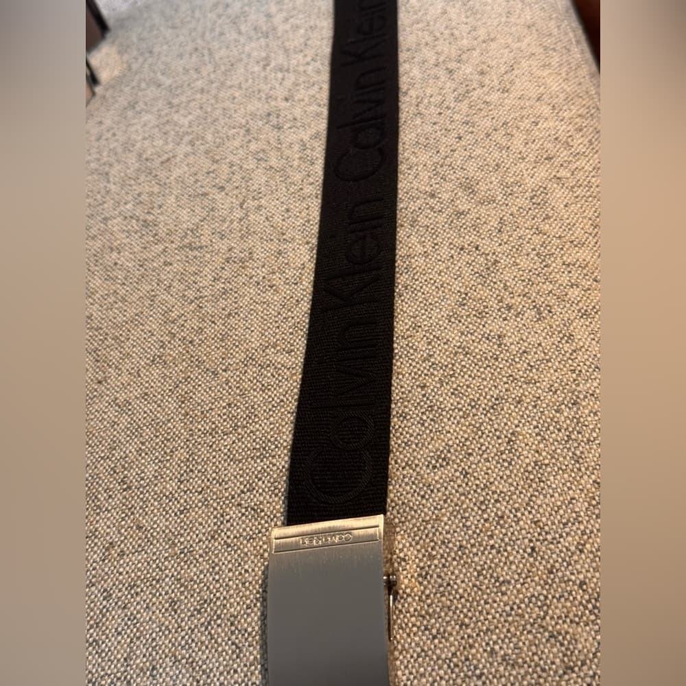 Calvin Klein Black Belt with Gold Buckle - Thumbnail 4