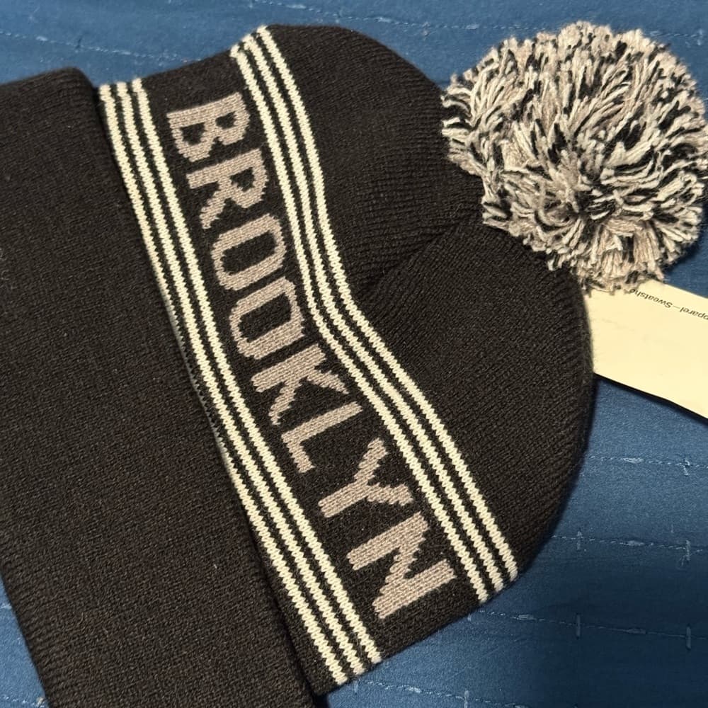 American Apparel Black and Gray Brooklyn Beanie - Thumbnail 2