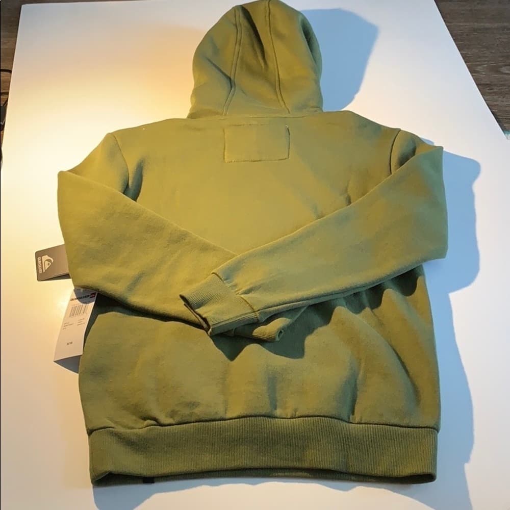 Boys Army‎ Green Quiksilver hoodie S - Thumbnail 2