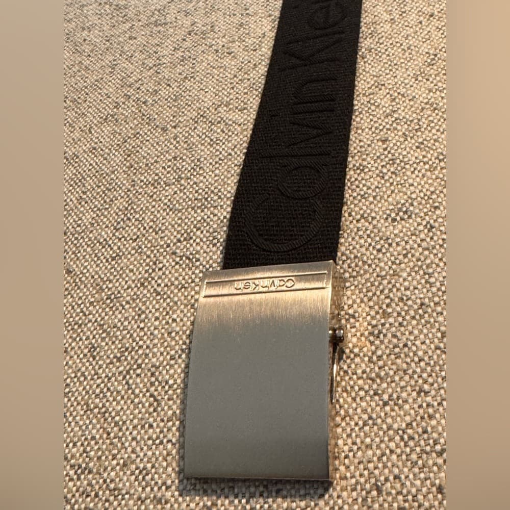 Calvin Klein Black Belt with Gold Buckle - Thumbnail 2