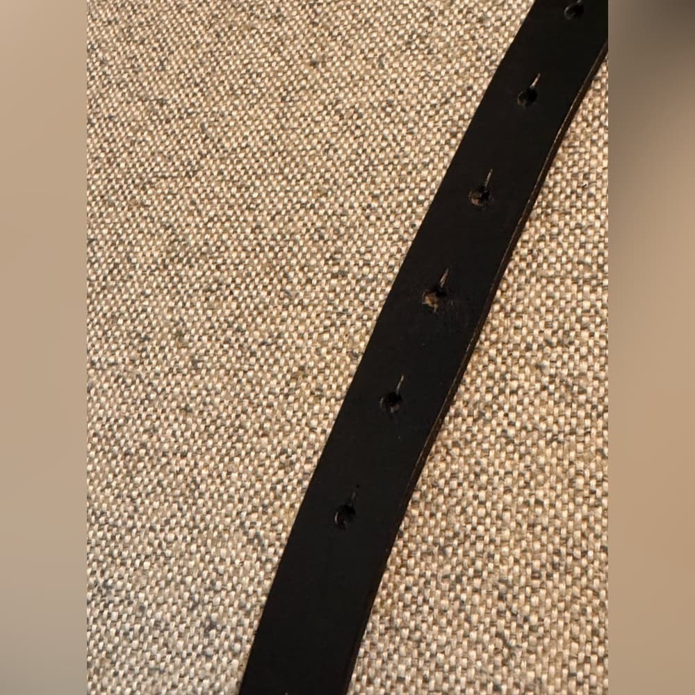 Calvin Klein Black Leather Belt with Silver Buckle - Thumbnail 2