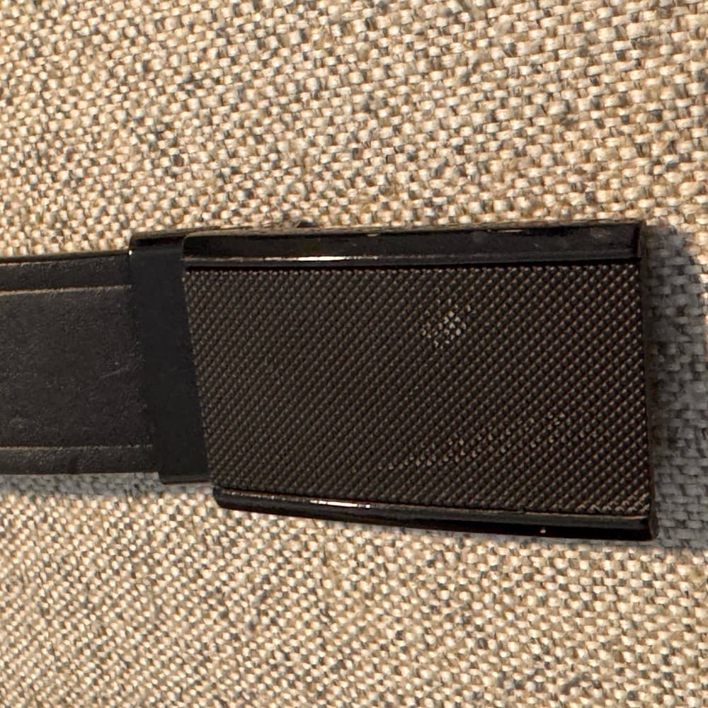 Men's Black Leather Belt - Thumbnail 2