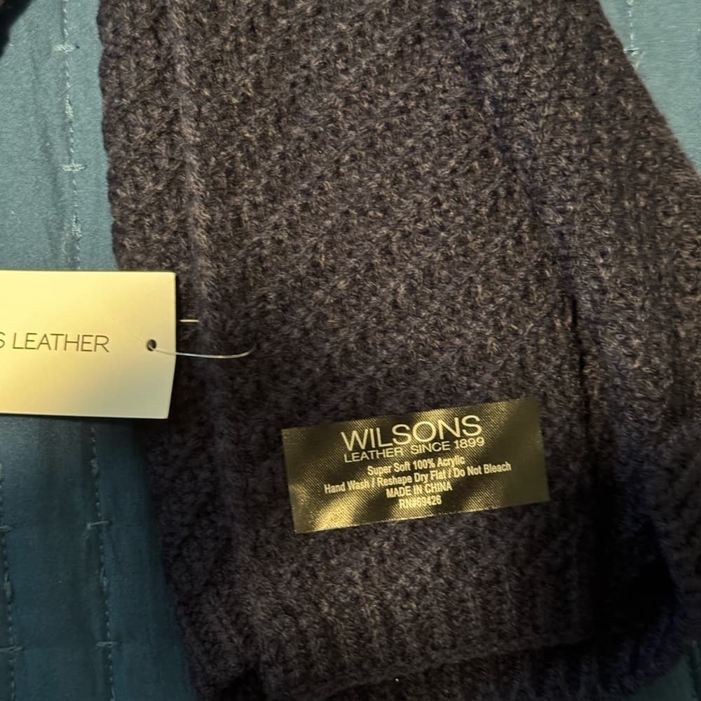 Wilsons‎ Leather Blue Scarf - Thumbnail 5