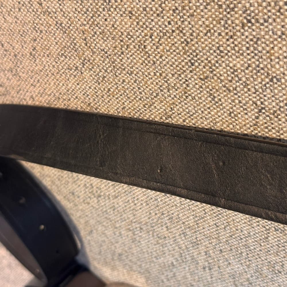 Men's Black Leather Belt - Thumbnail 5