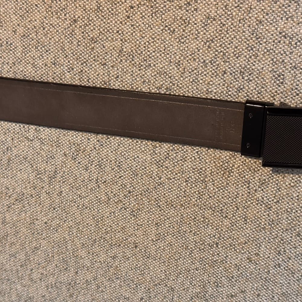Men's Black Leather Belt - Thumbnail 4