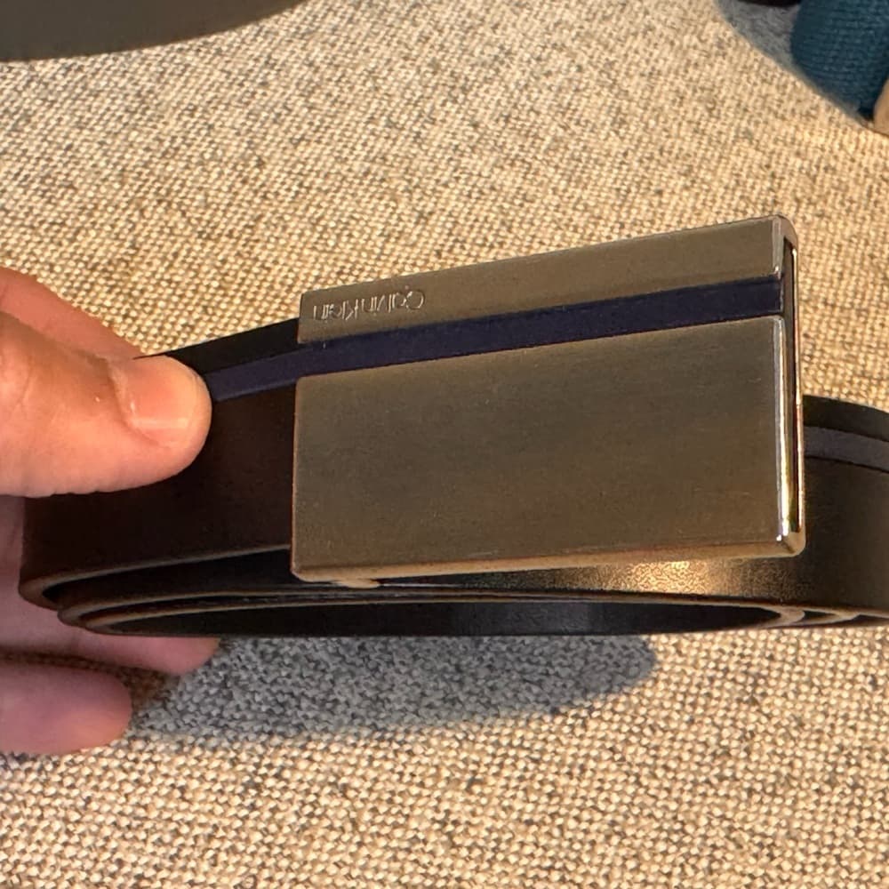 Calvin Klein Black Leather Belt - Thumbnail 2