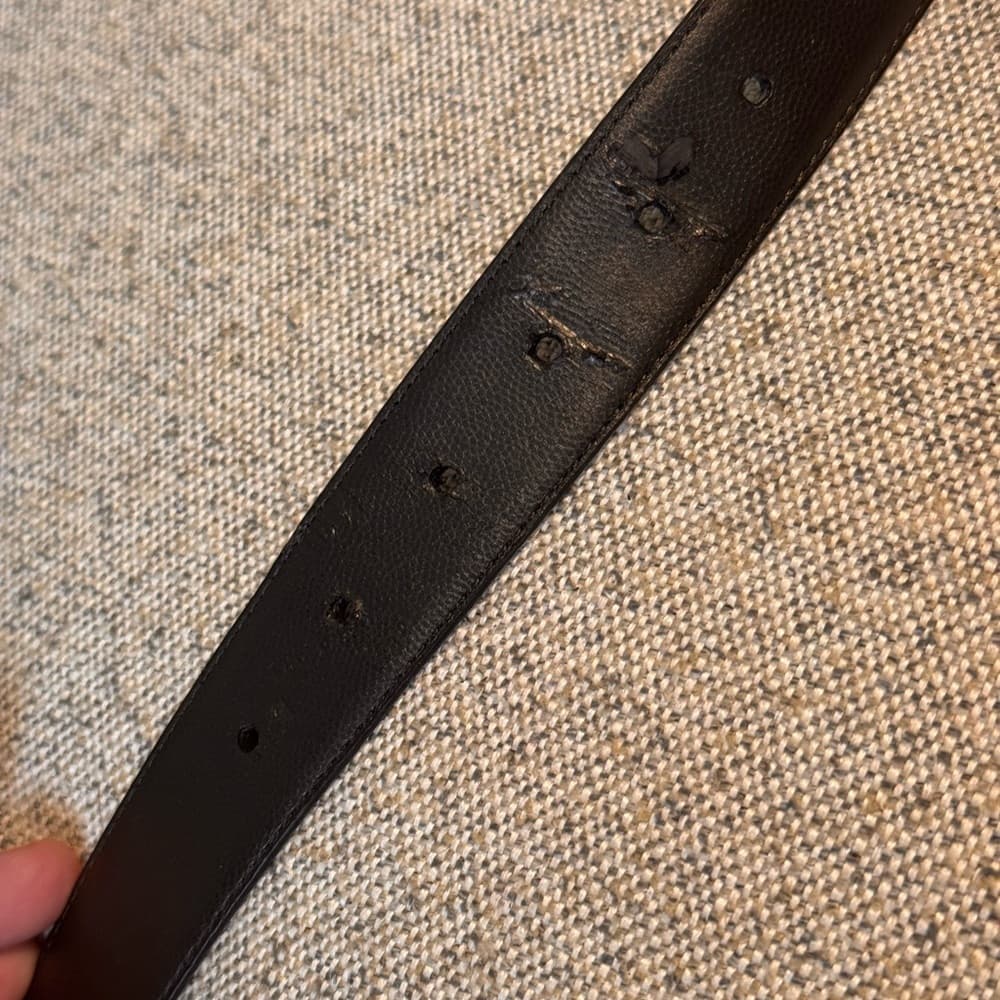 Calvin Klein Black and Brown Logo Belt - Thumbnail 4