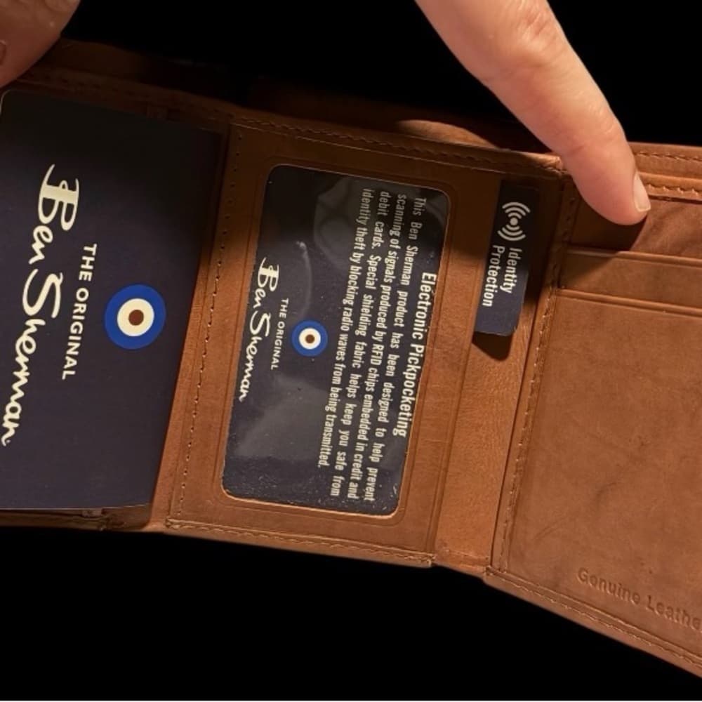 Ben Sherman Tan Leather Card Holder - Thumbnail 4