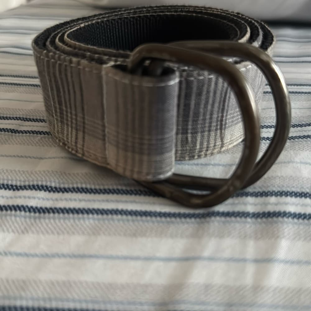 Men's‎ Gray Plaid Belt
