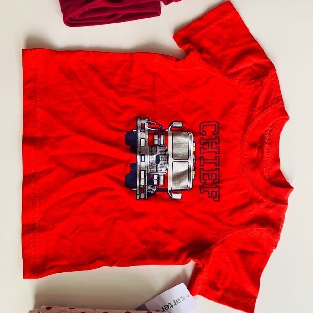 💜Sale Red chief fire truck boys t-shirt - Thumbnail 5