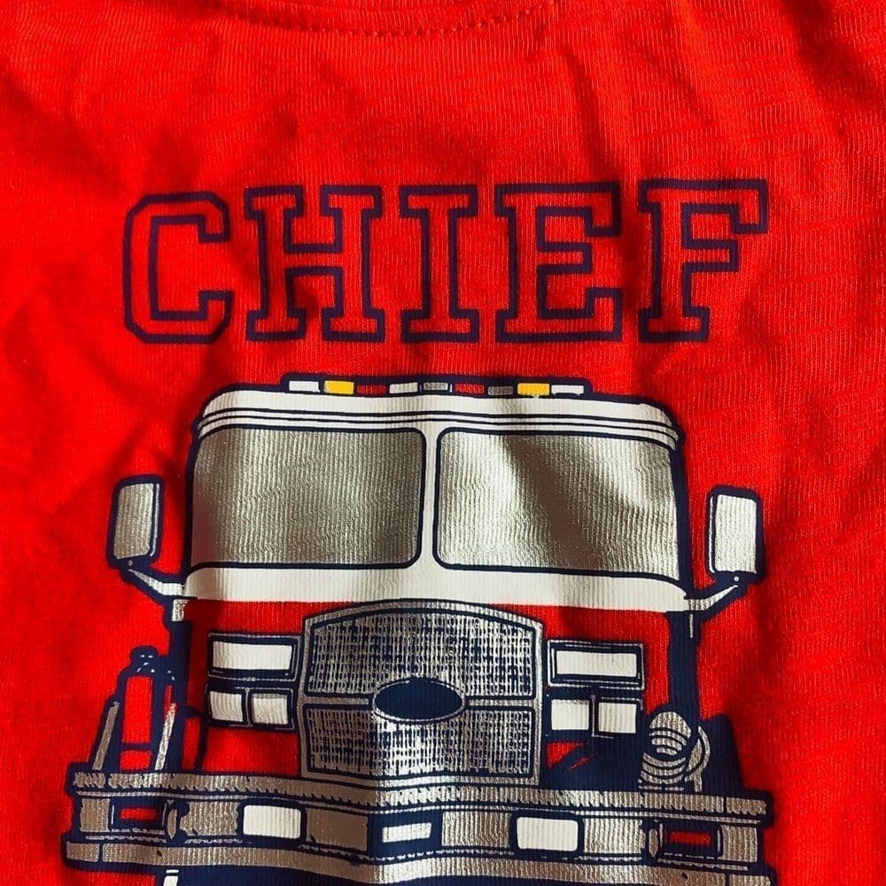 💜Sale Red chief fire truck boys t-shirt - Thumbnail 2