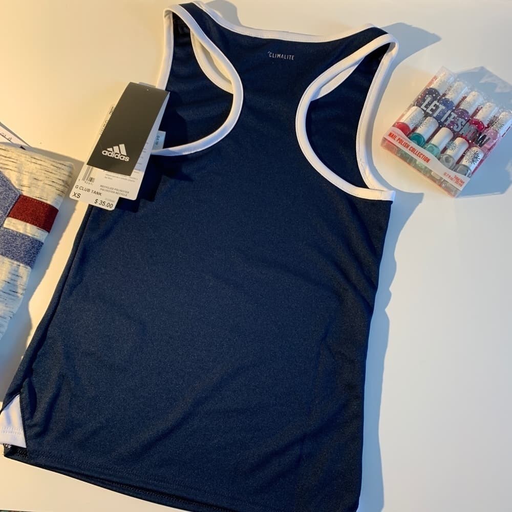 Girls Adidas blue tank top - Thumbnail 2