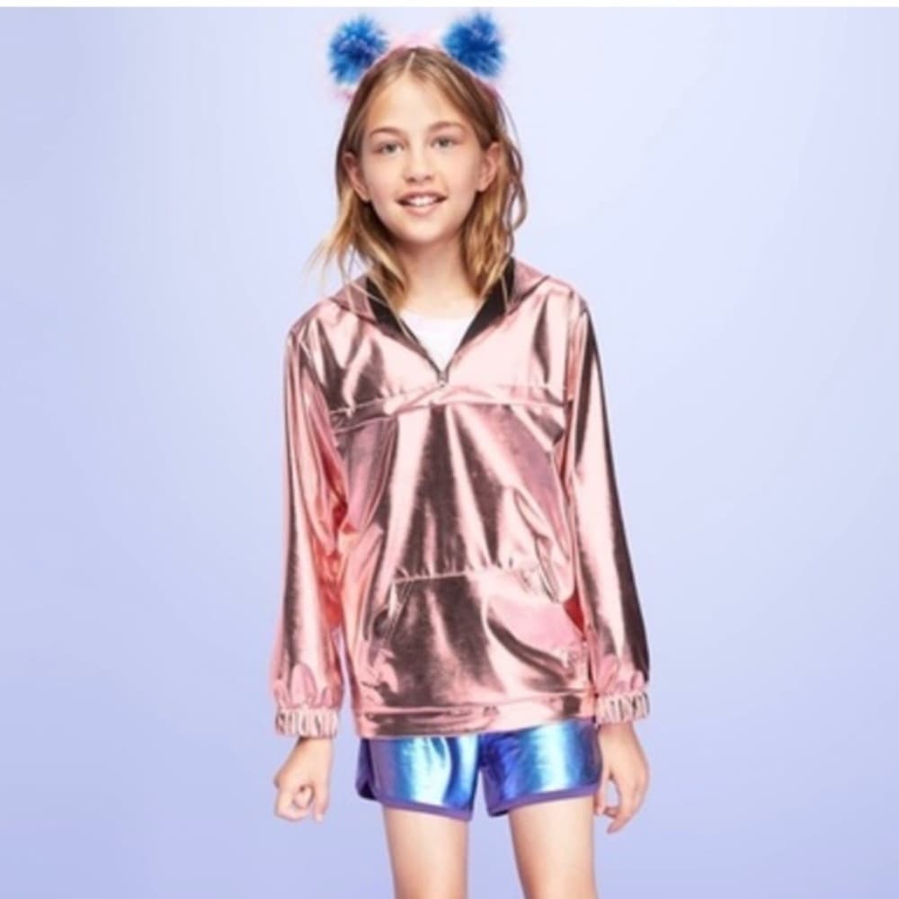 Girls Windbreaker Jacket Rose Gold - Thumbnail 2