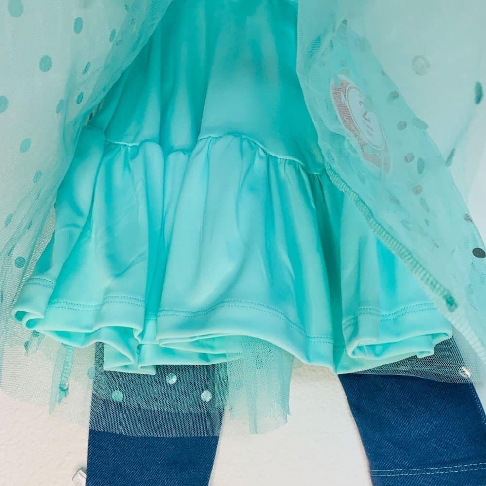 Nannette Girl’s Set Blue Dress+ Pants - Thumbnail 2
