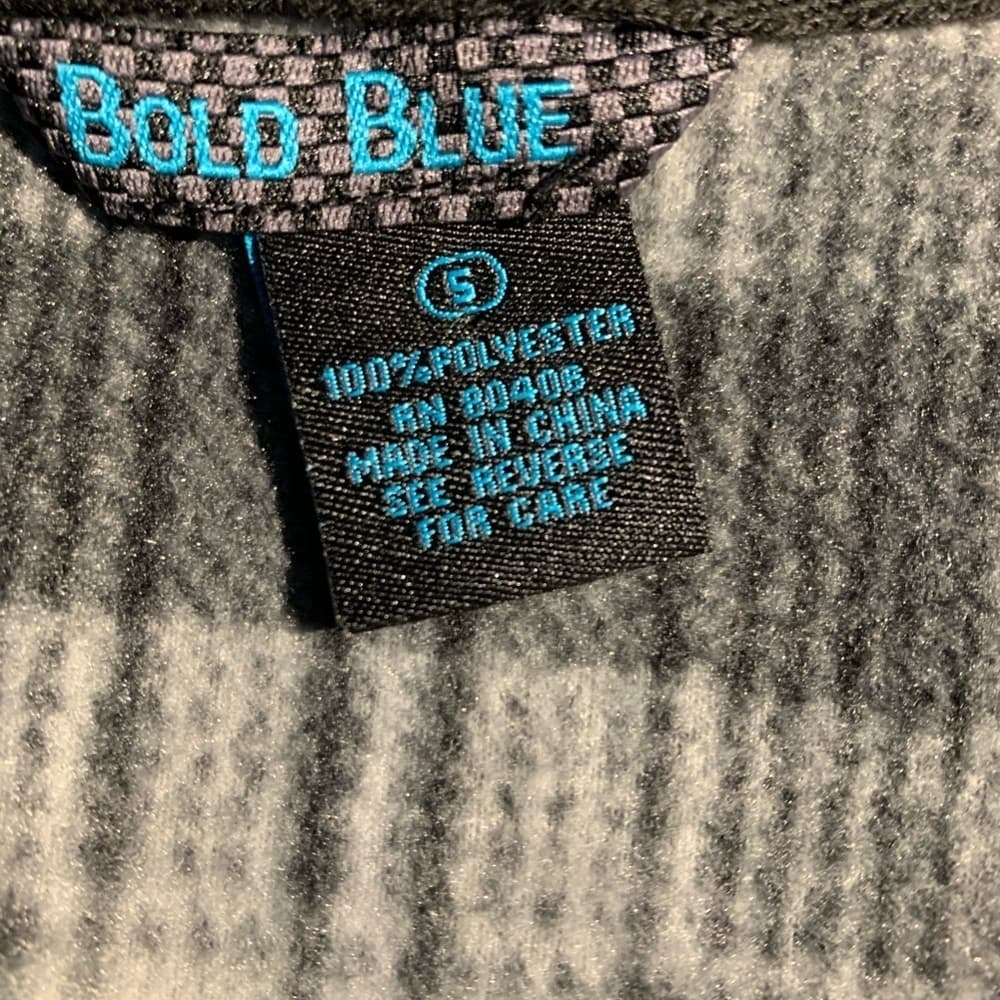 Boys Bold Blue Fleece Jacket - Thumbnail 3