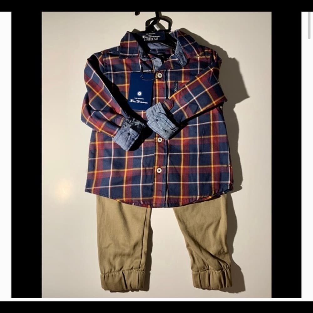 Boys two piece Ben Sherman putting up with pants