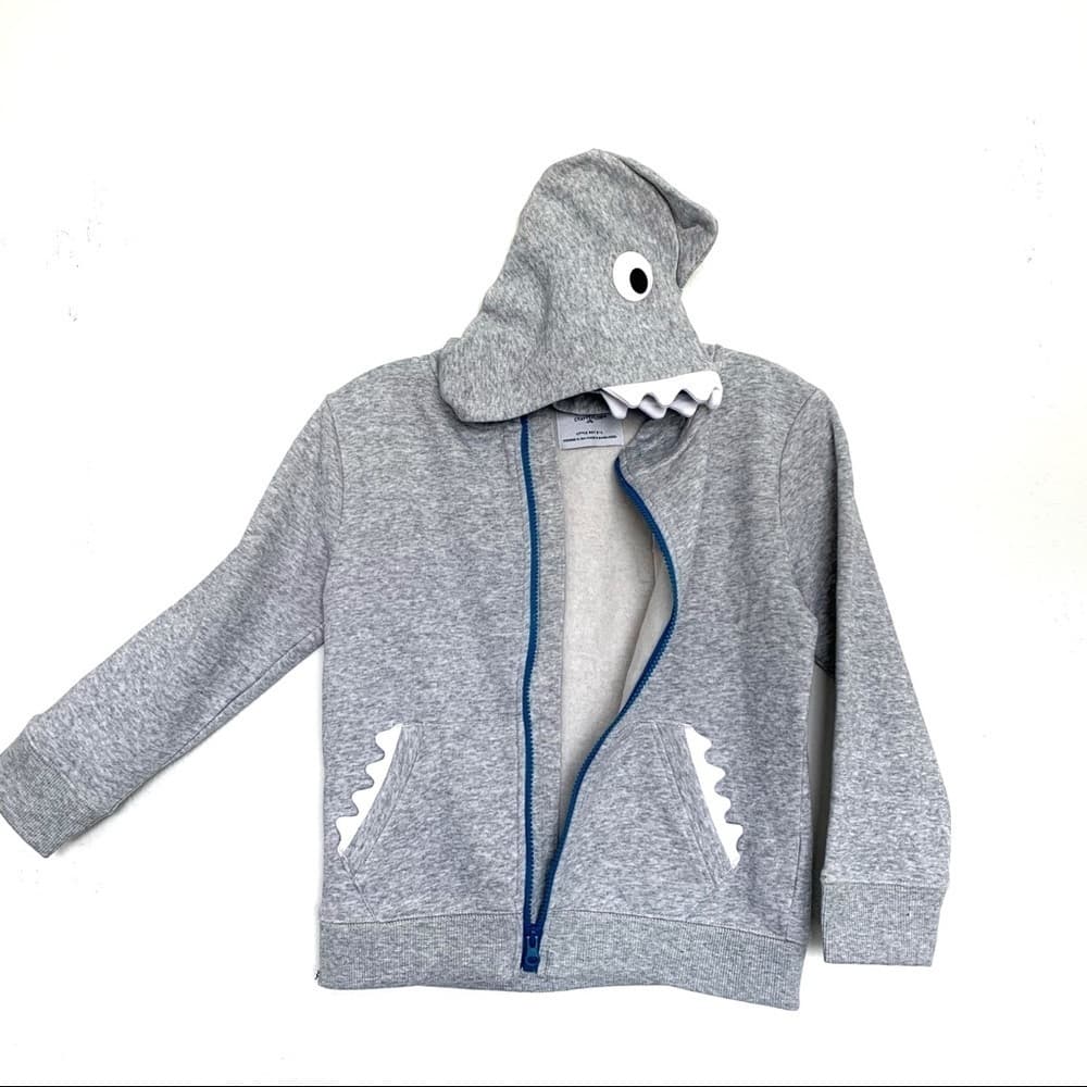 Craft+Flow Boys‎ Hoodie Grey/Blue Shark NWT